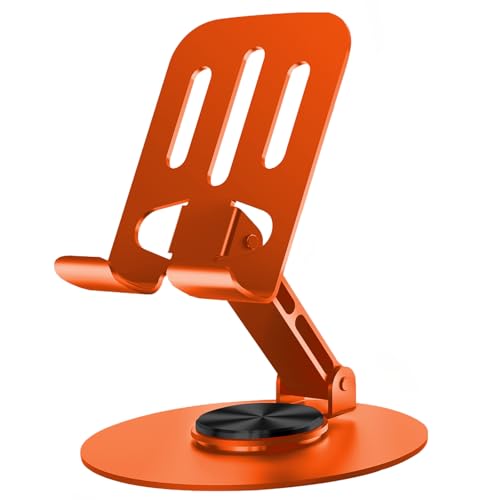 Universal Metal Cell Phone Stand, Orange - color: Orange