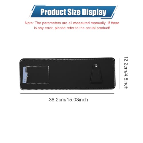 Car Sun Visor Extender with Sunglass Clip&Ticket Card Holder, Black - color: Black