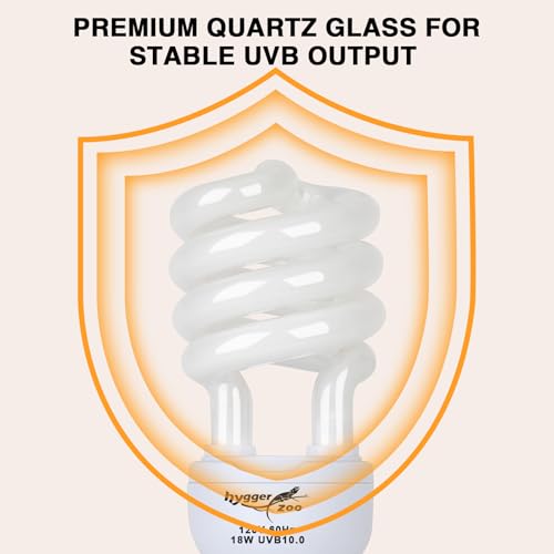 UVB Reptile Light UVA UVB Bulb, 10.0 18W UVB Light for Reptiles Bearded Dragons, UVA UVB Reptile Light Bulb Reptile Lamp for Bearded Dragon Lizards Turtles Snakes Geckos Desert Reptile Tank - size: 10.0 18W