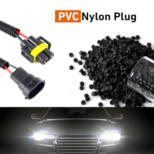 2 PCS Car Bulb Socket Conversion Wiring Harness, H11 Extension Wiring Harness Sockets Wires, Car Male-to-Female Conversion Connector, Universal for High/Low Beam, Fog Lights - color: H11