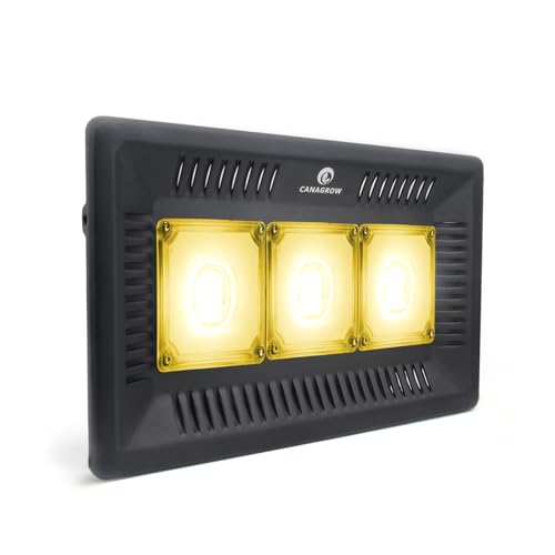 CANAGROW Waterproof Plant Light, Outdoor Grow Light, Sunlike Full Spectrum COB LED Grow Lamp, Refugium Light for Saltwater Aquarium, No Noise, Heating Lamps for Plants Seeding Veg Blooming Fruiting - size: 3 White - 300W