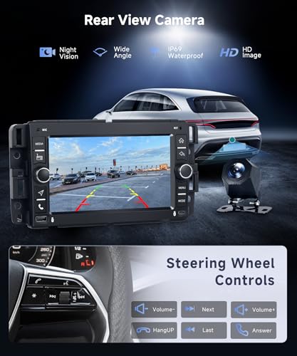 4G+128G Android Car Radio for GMC Sierra 2007-2013 with Wireless CarPlay Android Auto, 7 Inch Touchscreen Car Stereo Mirror Link GPS Navigation WiFi Bluetooth FM RDS EQ SWC Backup Camera