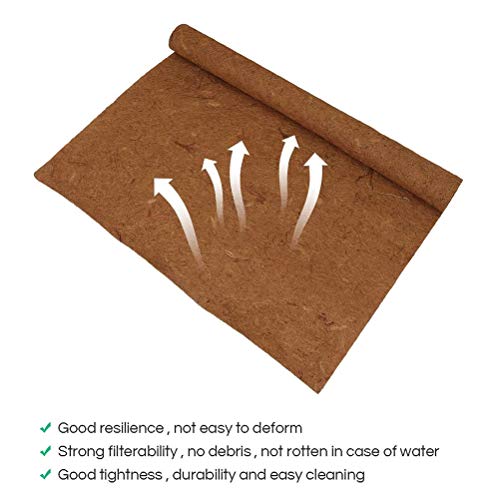 Aramox Coconut Fiber Reptile Mat Natural Coconut Fiber Substrate Mat 60x100cm Soft Absorbent Pet for Lizards Turtles Snakes with Washable Reusable Carpet (Brown)