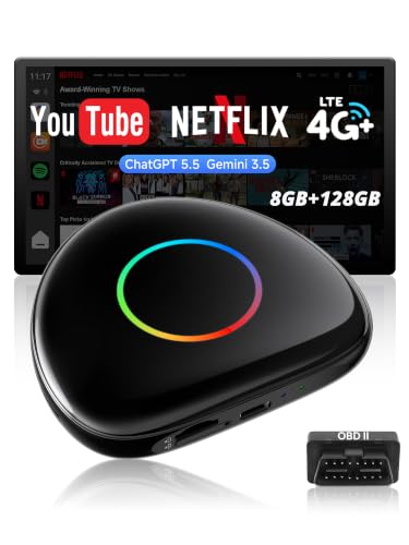 Wireless CarPlay & Android Auto Adapter AI Box 8GB+128GB - color: Multicolor
