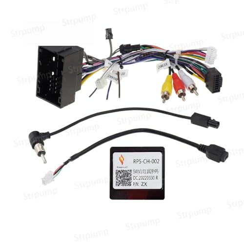 16Pin Car Radio Stereo Power Retrofit Harness Cable Wire for Jeep Grand Cherokee Wrangler Dodge Durango RAM Radio Antenna Adapter Can Bus Decoder - style: Harness+CH-002