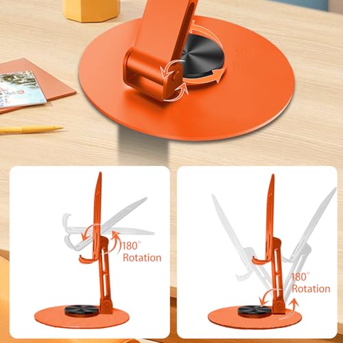 Universal Metal Cell Phone Stand, Orange - color: Orange
