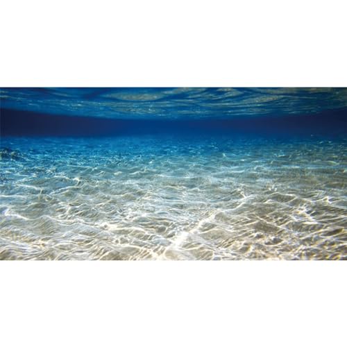 AWERT 30x12 inches Ocean Floor Aquarium Background Underwater Fish Tank Background Undersea Theme Aquarium Background - size: 30x12in/75x30cm