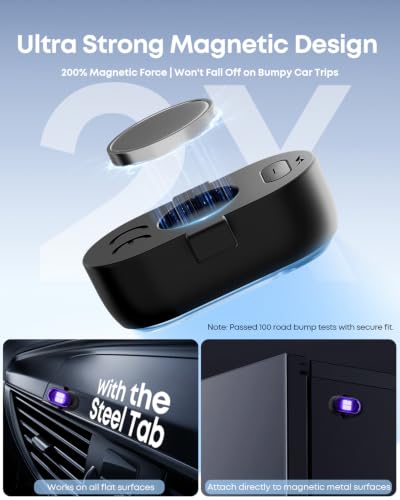 Wireless Magnetic Car Interior LED Lights, RGB Ambient Lighting with Remote