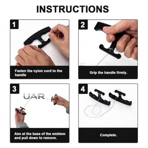 PSLER Car Emblem Removal Tool, Plate Line Badge Remover - color: Black