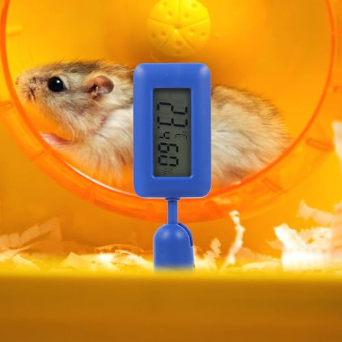 MERRYHAPY Digital Reptile Thermometer with Rotatable Display and Suction Cup Accurate Temperature and Humidity Gauge for Leopard Gecko Tank Aquarium and Terrariums Easy Installation Night