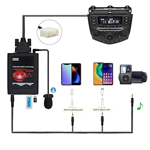 Bluetooth Car Kit with Handsfree USB AUX Input for Honda OEM Radio