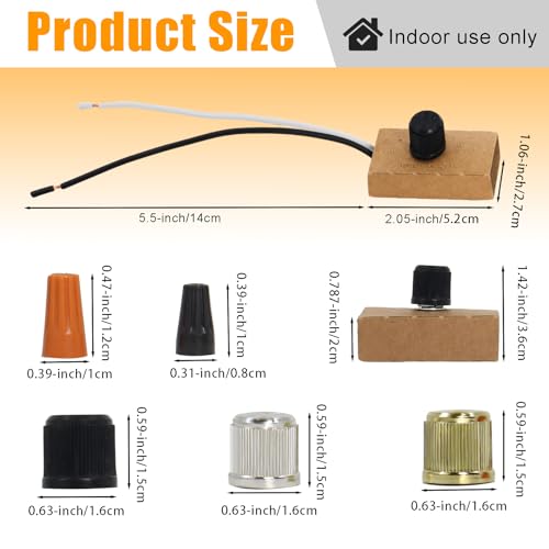 𝙐𝙥𝙜𝙧𝙖𝙙𝙚 200 Watt Dimmer Switch Replaces for Westek 6077b, 𝙎𝘾-𝟮𝟯𝟵𝘼 Manual Dimmer Replacement Switch with Knob for Lamp Incandescent/LED/Halogen 120V 200W by Ketofa