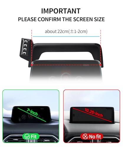 Car Phone Holder for Mazda CX-5 2017-2020 Accessories 7"Screen Magsafe Clip - size: for 2017-2020 Mazda CX-5 (7-Inch screen only)
