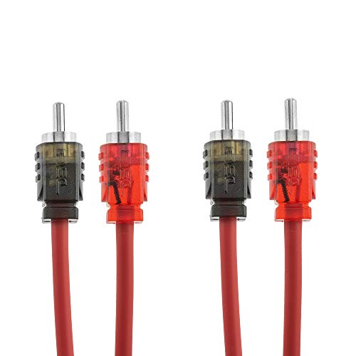 DS18 R6 Ultra Flex RCA Male to 2-Male RCA Cable, Y Splitter Design, (6 Feet) - size: 6 Feet