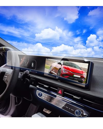 (Set of 2 2026 Kia EV6 Screen Protector for 2026 Kia EV6 Dual 12.3Inch Plastic Screen Protector HD Touchscreen Protective Film - size: 2026 ev6 12.3inch soft protector