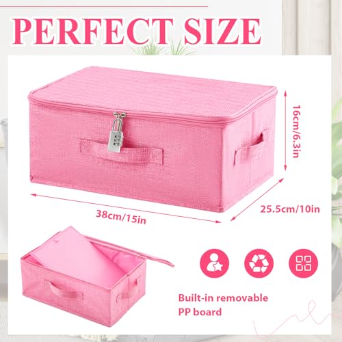Briwooody Discreet Lockable Toy Bag,Pink,15 X 10 X 6.3 In - color: Pink, size: 15 x 10 x 6.3 Inch