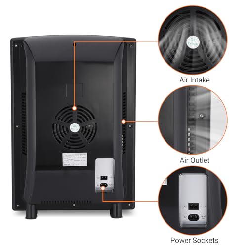 GarveeTech Scientific Incubator 25 L, Digital Laboratory Incubator with AC & DC Power, Reptile Incubators for Hatching Eggs with Precise Temperature Control from 10 to 60°C (72°F to 140°F), Black