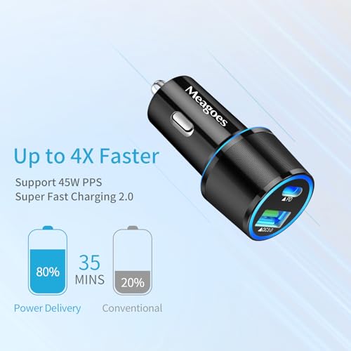 67.5W Car Charger USB C Super Fast Charging for iPhone 17/Samsung Android - color: Black, size: 3.3 ft