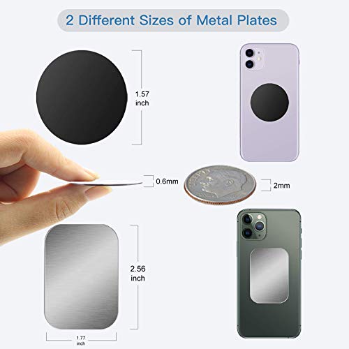 OWLKELA 10 Pcs Mount Metal Plate, Black and Silver - color: Black & Silver