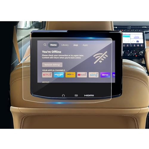(2Pack) Coleya 2022-2024 2025 Grand Cherokee L (Rear) Screen Protector for Jeep Grand Cherokee L 10.1-inch Rear-seat Entertainment Touchscreen, 9H Tempered Glass 2025 2024 Grand Cherokee L Accessories - color: for Grand Cherokee L (Rear-seat Display)