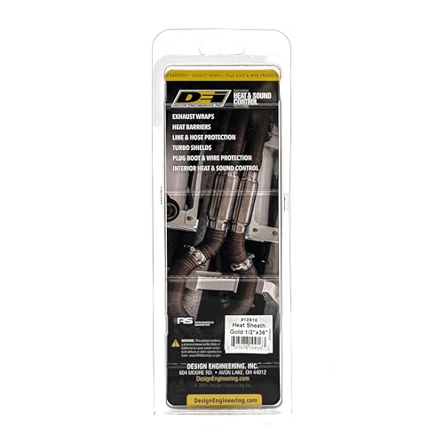 Design Engineering Heat Sheath Gold – 1/2" I.D. x 36" - size: 1/2" I.D. x 36"