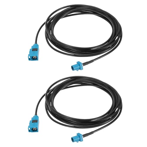 uxcell 2Pcs Antenna Extension Cable, 9.8ft/3meter Fakra-Z Male to Fakra-Z Female RF Coax Cable for Car Stereo Head Unit GPS Navigation FM AM Radio RG174 - size: 9.8ft/3.0m