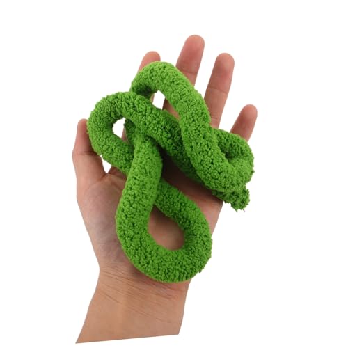 DECHOUS Flexible Green Plush Reptile Jungle Vine Rope with Suction Cup Hook for Lizard and Chameleon Tank Habitat, Realistic Design Climbing Accessory for Terrarium Enclosure