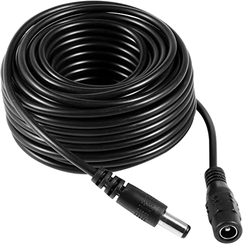 DC 12V CCTV Power Extension Cable 2.1x5.5mm, 15 Meters-50FT - size: 15 meters (50 ft)
