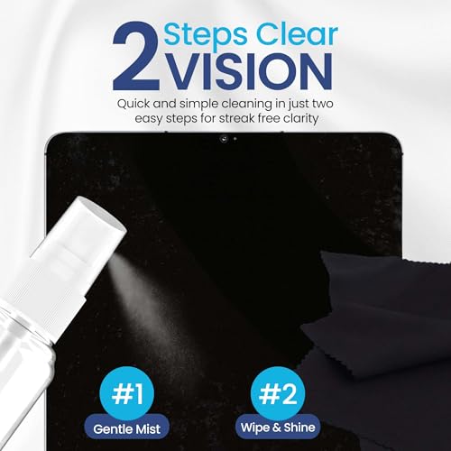 Purity Eyeglass Lens Cleaner Spray Kit - 3 x 8oz Lens Cleaner Spray Bottle - style: 5 Piece Set - 3 (8oz Lens Spray) + 2 (Microfiber Cloth)