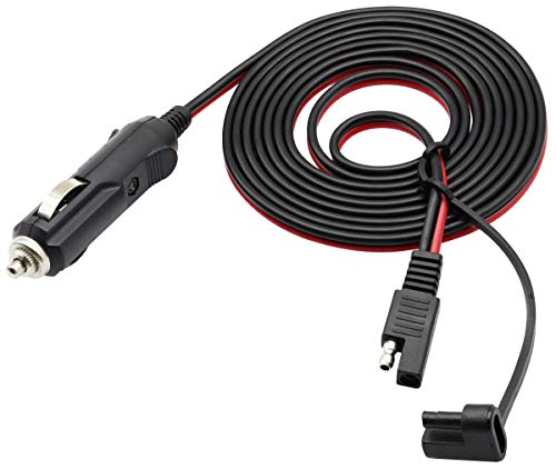 SAE to Cigarette Lighter Cable,16AWG 12V Cigarette Lighter Male Plug to SAE 2 Pin Quick Release Disconnect Connector Plug Adapter Extension Charging Cable with Fuse(2.4m/7.8ft-M) - color: 2.4m-Male