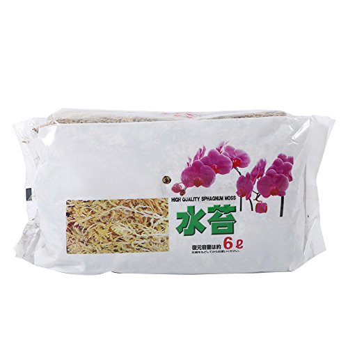 Long Fiber Sphagnum Moss, 6L Sphagnum Moss Potting Mix Soil for Carnivorous Plant, Phalaenopsis Orchid, Sarracenia, Fly Traps, Reptiles