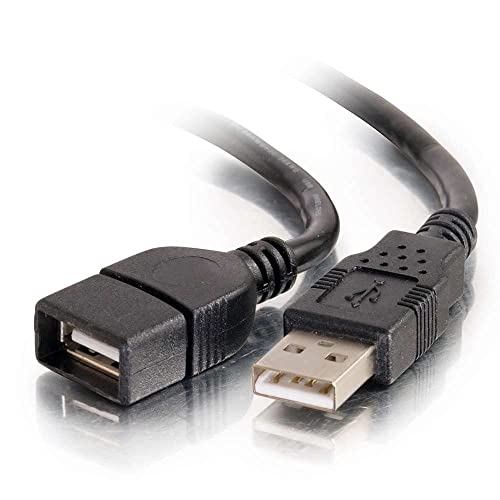 C2G 52106 USB A to A Long USB Extension Cable, 3.28 Feet (1 Meter), Black - color: Black, size: 3.3 Feet, style: USB A Male to A Female