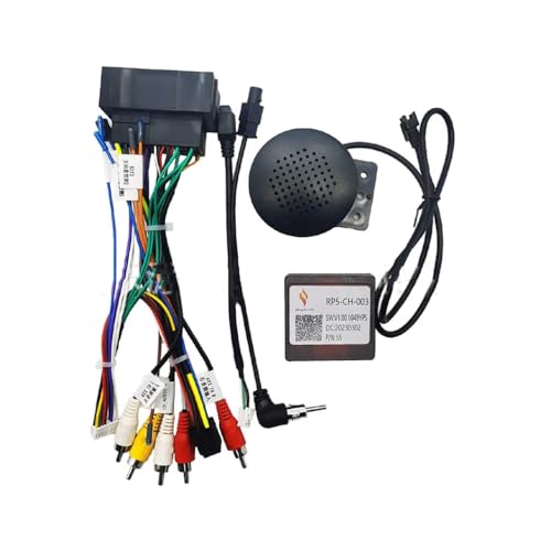 16Pin Car Radio Stereo Power Retrofit Harness Cable Wire for Jeep Cherokee 2016-up Radio Antenna Adapter Can Bus Decoder - style: Harness+CH-003