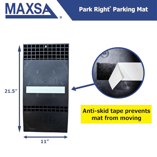 Maxsa 37358 Park Right 21.5" x 11" x 2" Parking Mat, Black - color: Black