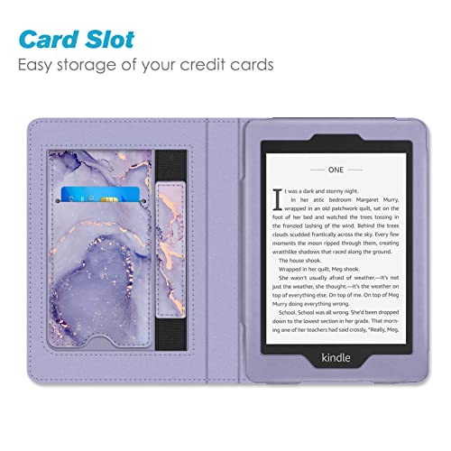 Fintie Stand Case for 6" Kindle Paperwhite 10th Gen 2018, Lilac Marble - color: lilac marble
