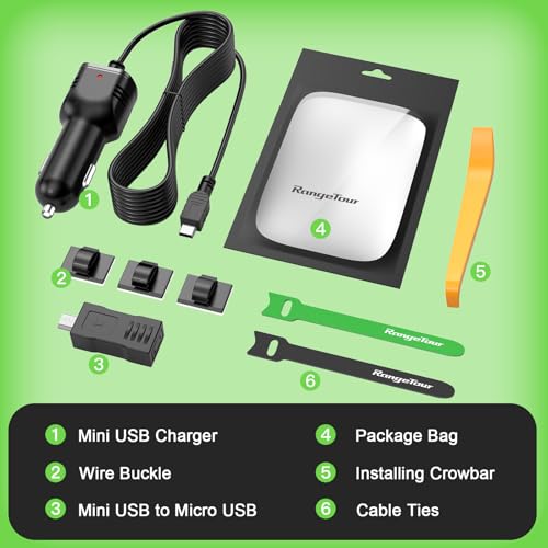 Dash Camera Car Charger, Mini USB and Micro USB Interfaces, Driving Recorders Power Cord Universal Car Adapter Power Cord 3.5m/11.5ft 12V/24V to DC5V 2A(I Interface) - size: 2A-I-Mini/Micro USB