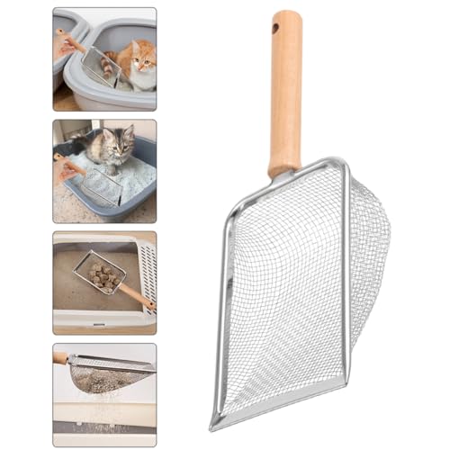 Happyyami Reptile Litter Scoop and Handle for Pet Waste Reptile Terrariums Sifting Litter for Tortoises Lizards and Animals