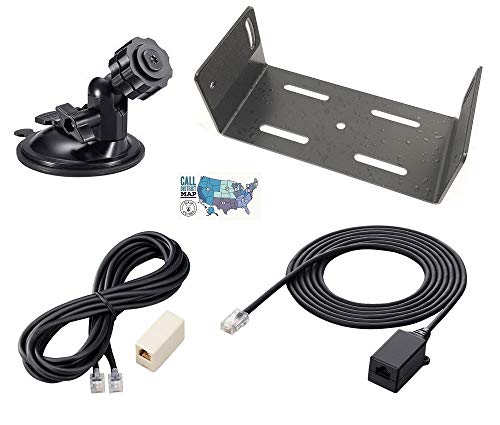 Icom ID-5100A Deluxe Accessory Bundle - 5 Items - Includes Icom Main Unit Bracket, Control Head Suction Cup Base, Microphone and Controller Extension Cables and Ham Guides TM Quick Reference Card