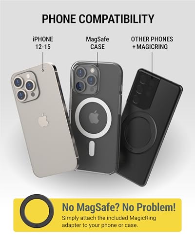 Scosche MagicMount Select MagSafe Car Mount for iPhone, Strong Magnetic Phone Holder for Car Magnet Phone Mount with 360° Rotation for Dashboard/Vent Compatible with iPhone 17/16/15/14 Pro Max Android - size: 1 Pack, style: Dash / Vent