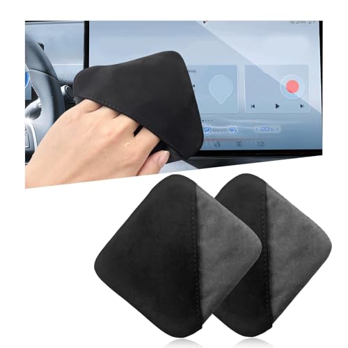 Ohleats 2PCS Car Screen Cleaner, Microfiber Cleaning Pad, Square - color: Square,2Pcs