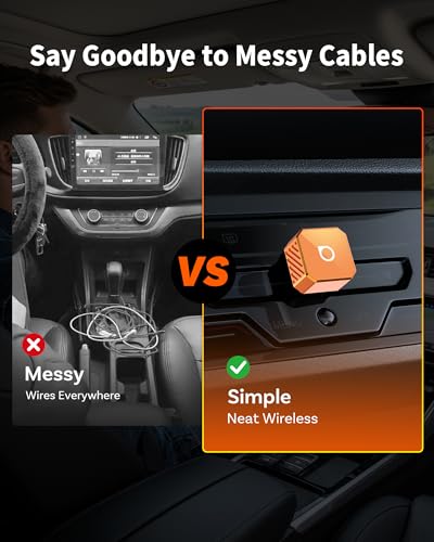 OTTOCAST Mini Pot 2-in-1 Wireless CarPlay & Android Auto Adapter (USB-A) - color: Orange 2 (USB-A)