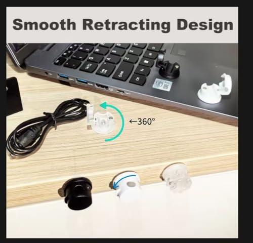 6 Pack Rotatable Magnetic Cable Clip Organizer