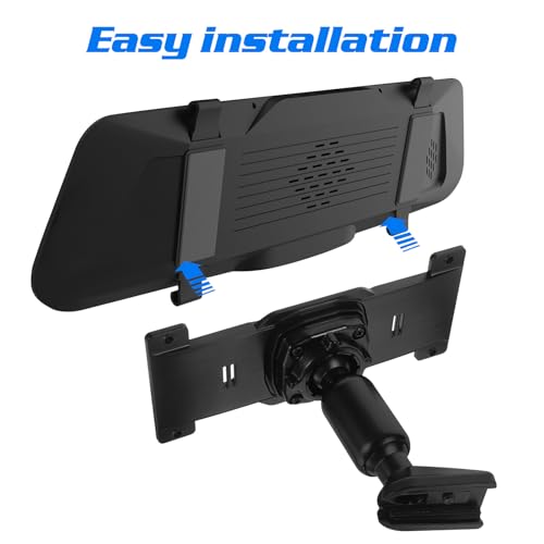 Ipetboom Rearview Mirror Bracket Dash Cam Mount Kit Rear View Mirror Holder with Back Plate Panel and Screws Compatible with Hiac 2008-2011 for Stable Vehicle Installation