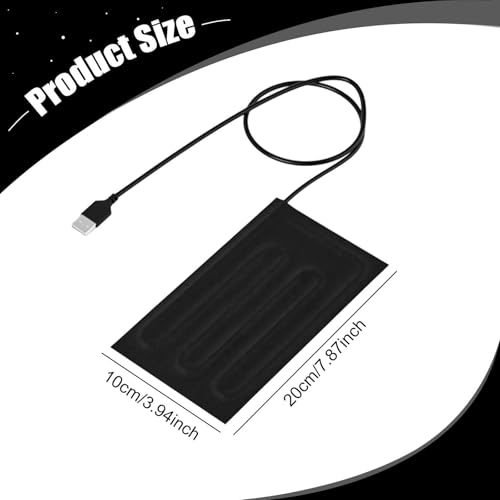 Reptile Heating Pad Pet Warming Mat Electric Blanket Flexible Cushion USB Plug Suitable for pet Terrarium Indoor breeding Living Room, Style A