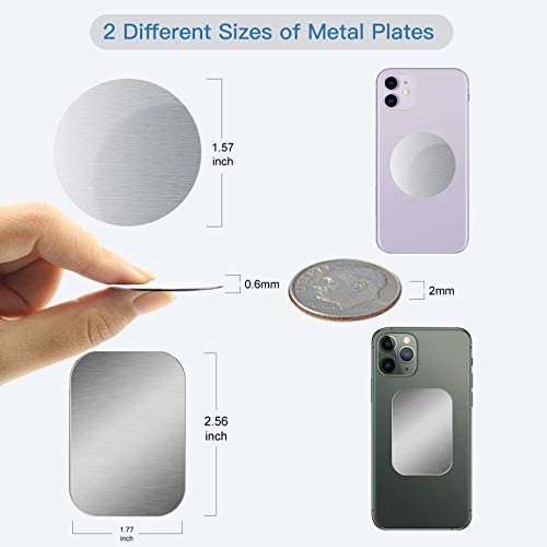 OWLKELA 10 Pcs Mount Metal Plate, Silver - color: Silver