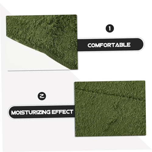 Reptile Carpet Terrarium Liner Moisture Retaining Faux Grass Mat for Snakes Tortoises and Frogs Easy-Clean Substrate for Terrariums - size: 60.00X40.00X0.50CM