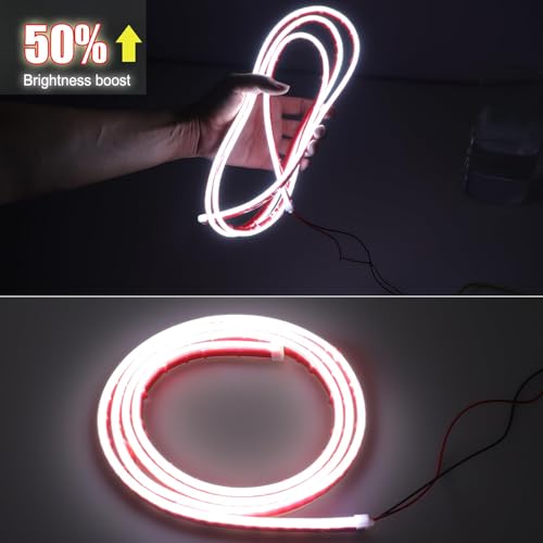 DIBMS 71" High Brightness Car Hood Gap LED Strip, Dynamic Car Ambient Light - color: Red