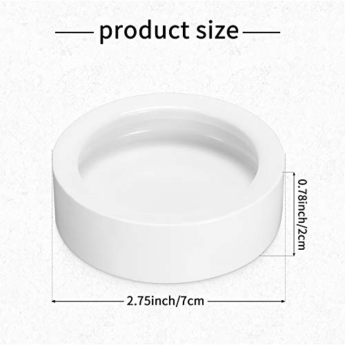 Meanplan 4 Pcs Reptile Bowl Food Dish Reptile Water Food Feeding Dish Ceramic Worm Pet Bowl Anti Escape Feeder for Lizard Anoles Chameleon Bearded Dragon Hermit Crab(2.71 Inch) - size: 2.71 Inch
