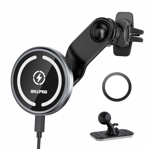 OHLPRO for MagSafe Car Mount Charger iPhone Wireless Car Charger - color: Gray