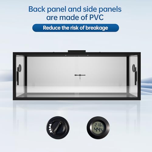 67 Gallon Reptile Terrarium Tank, 48" x 18" x 18" Bearded Dragon Enclosure Glass Terrarium with Screen Ventilation, Front Opening for Lizard, Snake and Tropical Habitat
